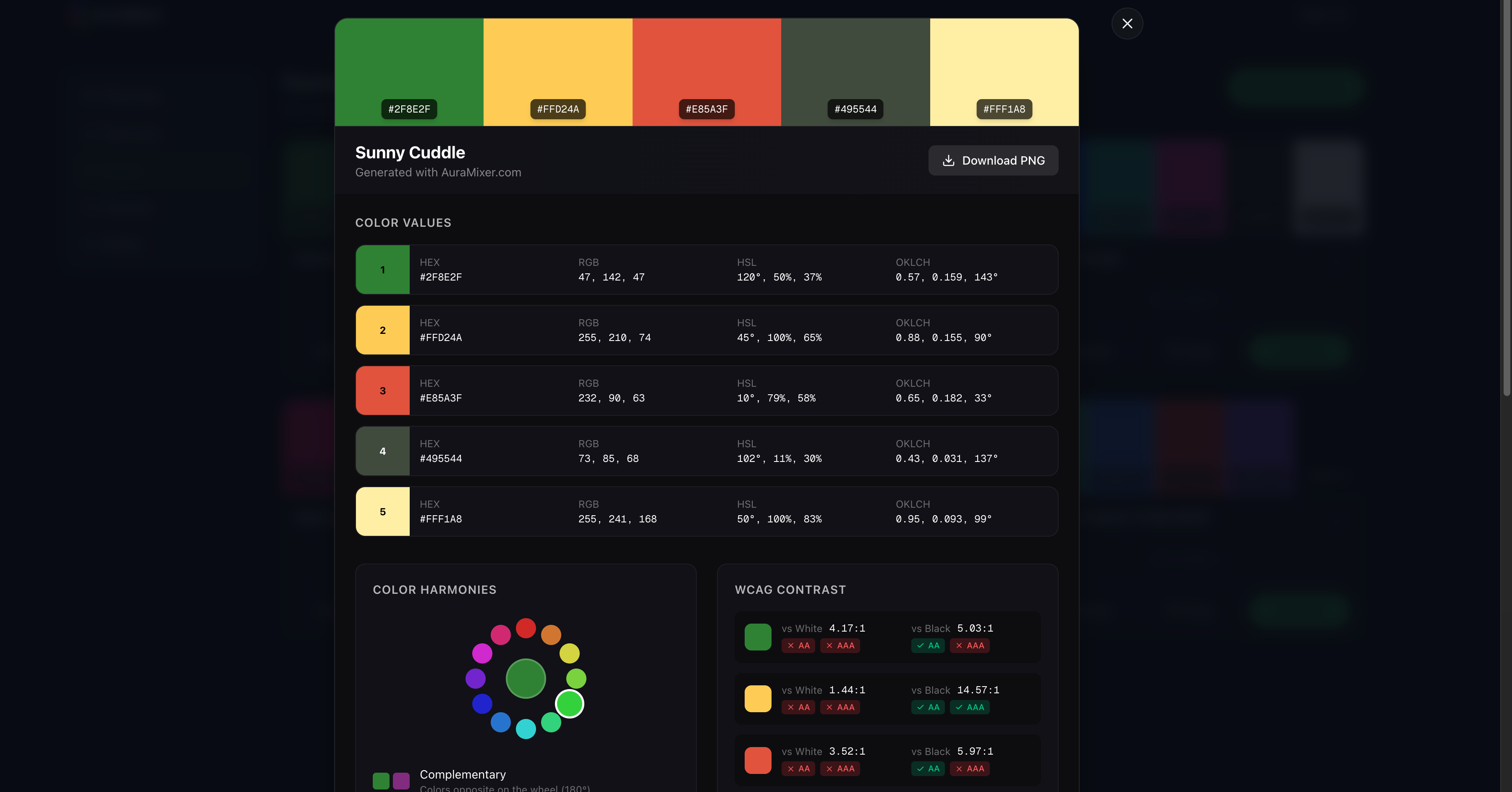 Aura Mixer- Generate Color Palettes  gallery image