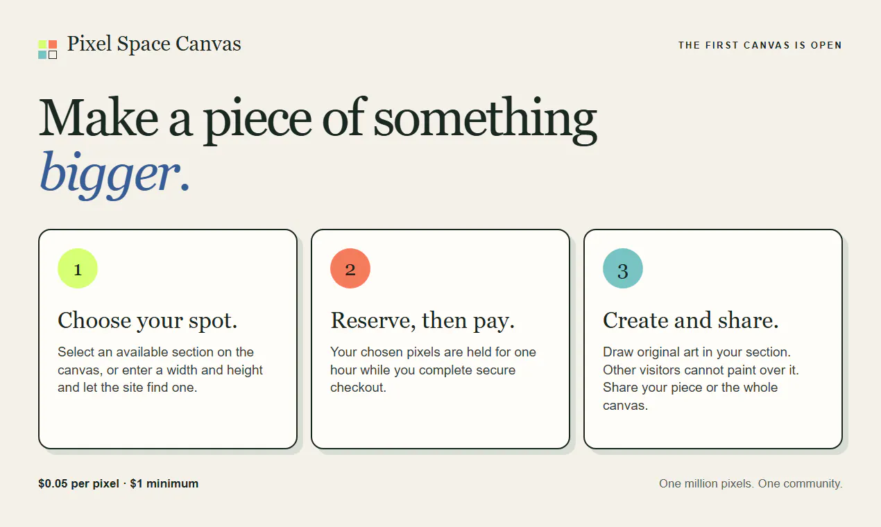 Pixel Space Canvas gallery image