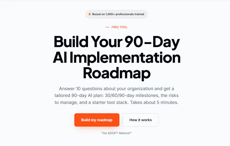 90-Day AI Roadmap Builder screenshot 1