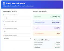 Lump Sum Calculator gallery image