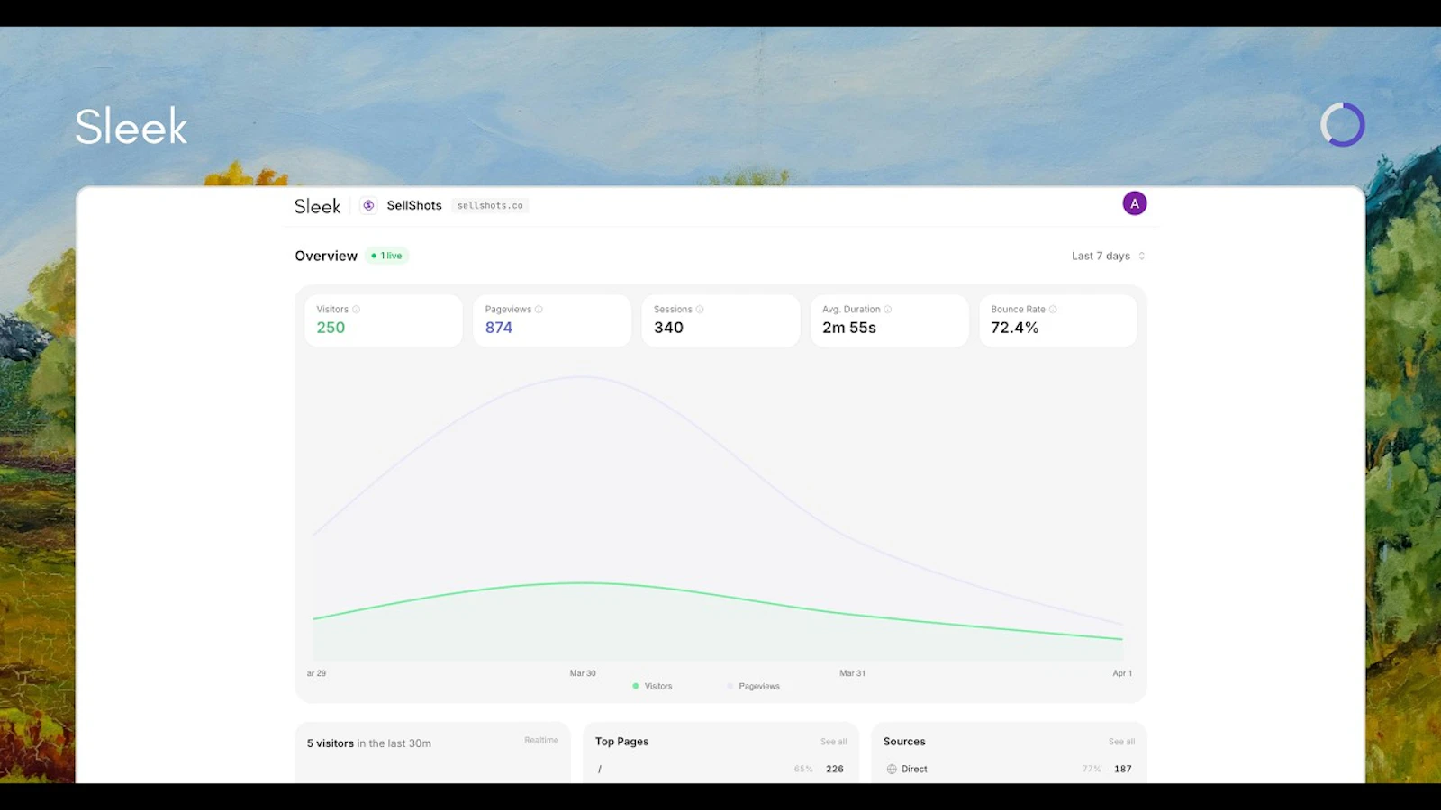 Sleek Analytics v3 screenshot 1 (video preview)