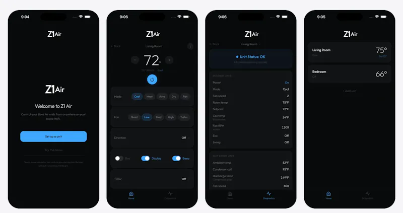 Smart Thermostat App: Zone Air screenshot 1