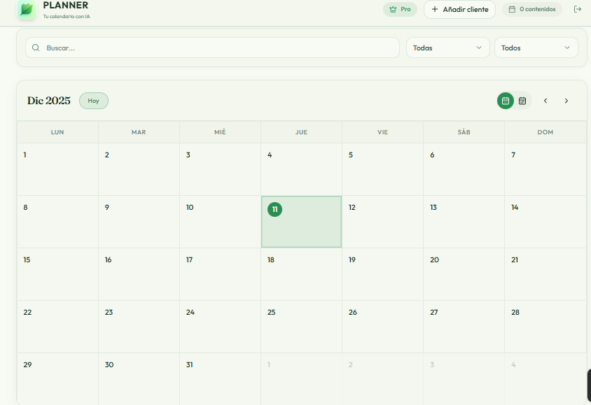 RRSS PLANNER - Screenshot 4 showing product features and functionality