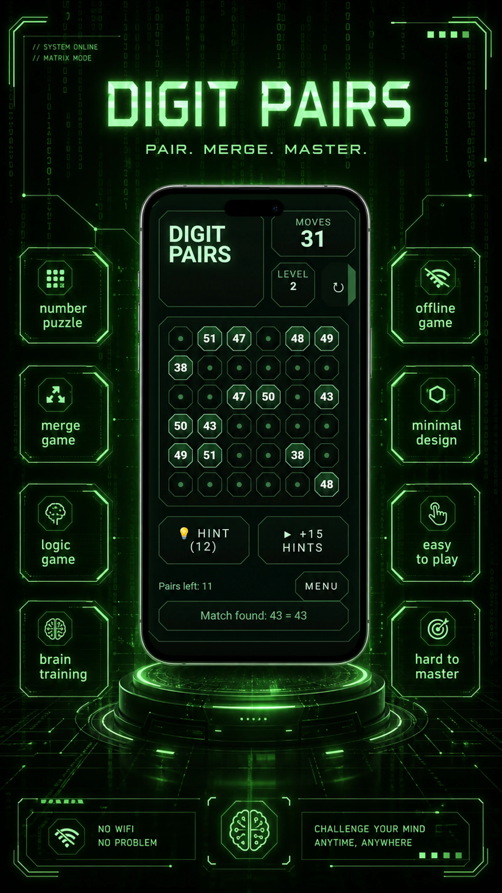 Digit Pairs: train your brain screenshot 3