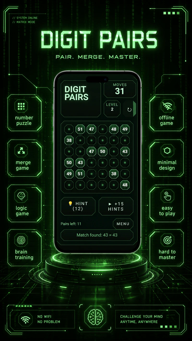 Digit Pairs: train your brain screenshot 3