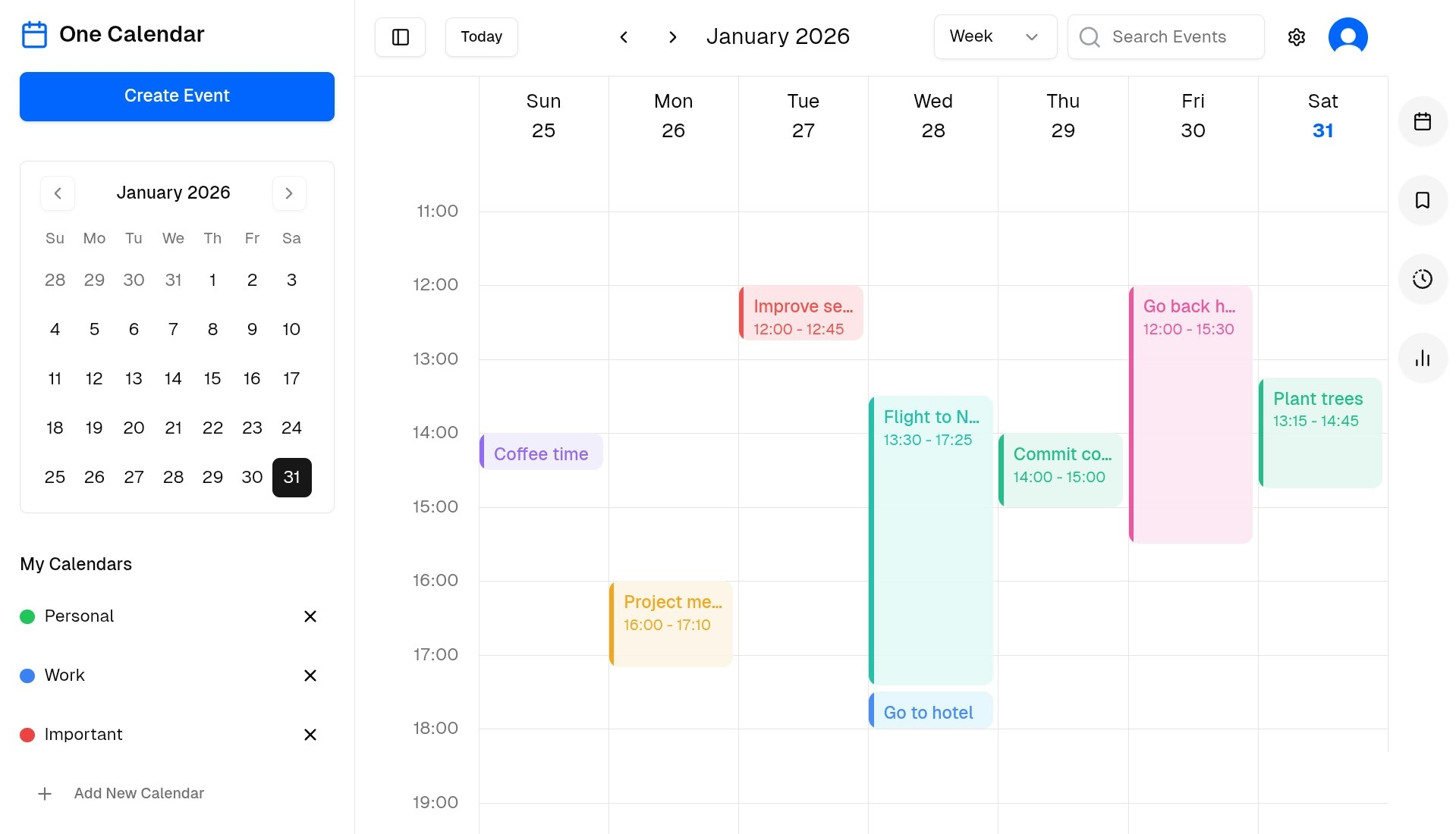One Calendar gallery image