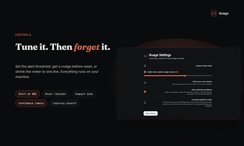 Guage — Claude usage tracker screenshot 4