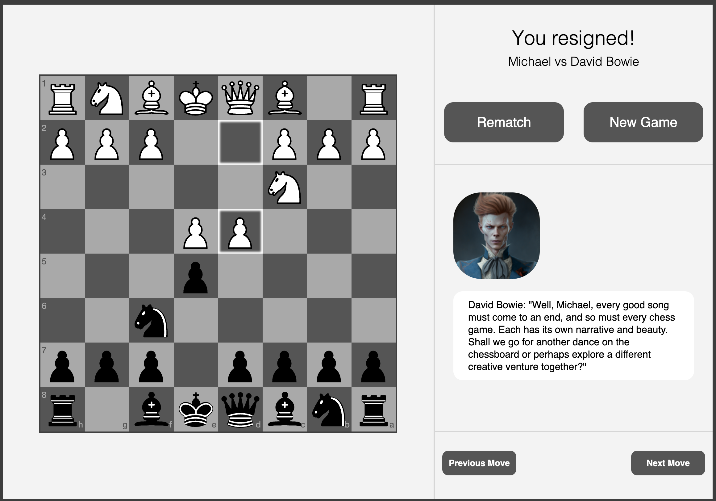 Média Chesswith.ai - Jouer aux échecs avec des centaines de personnages générés par l'IA 3