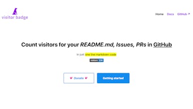 Visitor count badge for your Github Repo gallery image