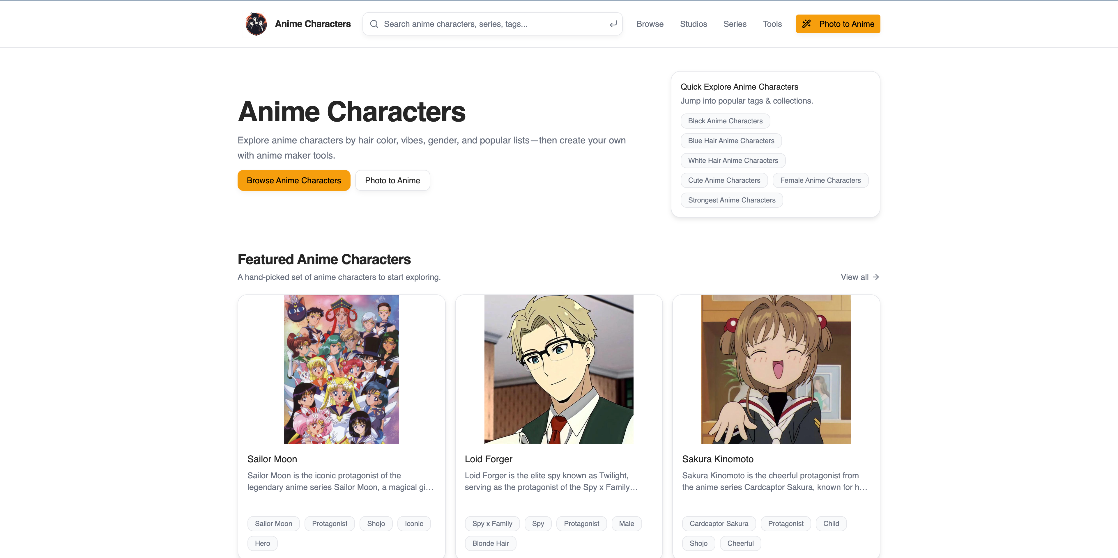 Anime Characters gallery image