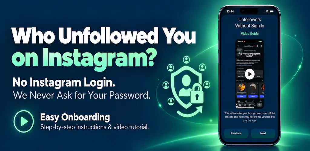 Instagram unfollow tracker, no login gallery image