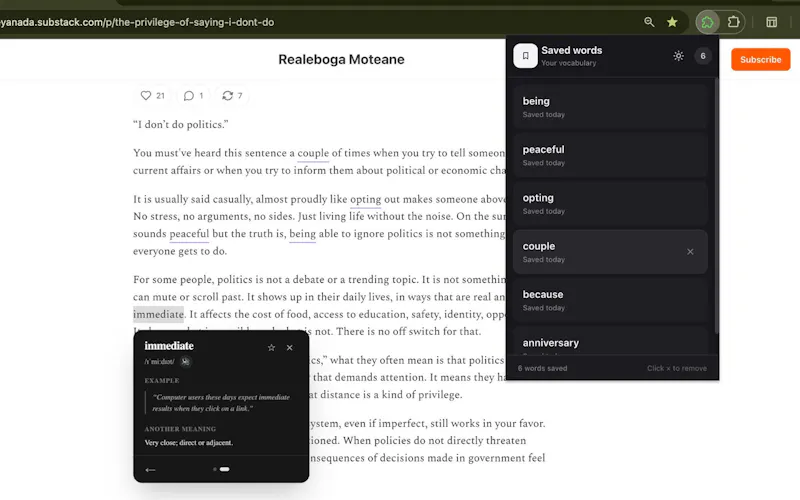 WordPopup screenshot 3
