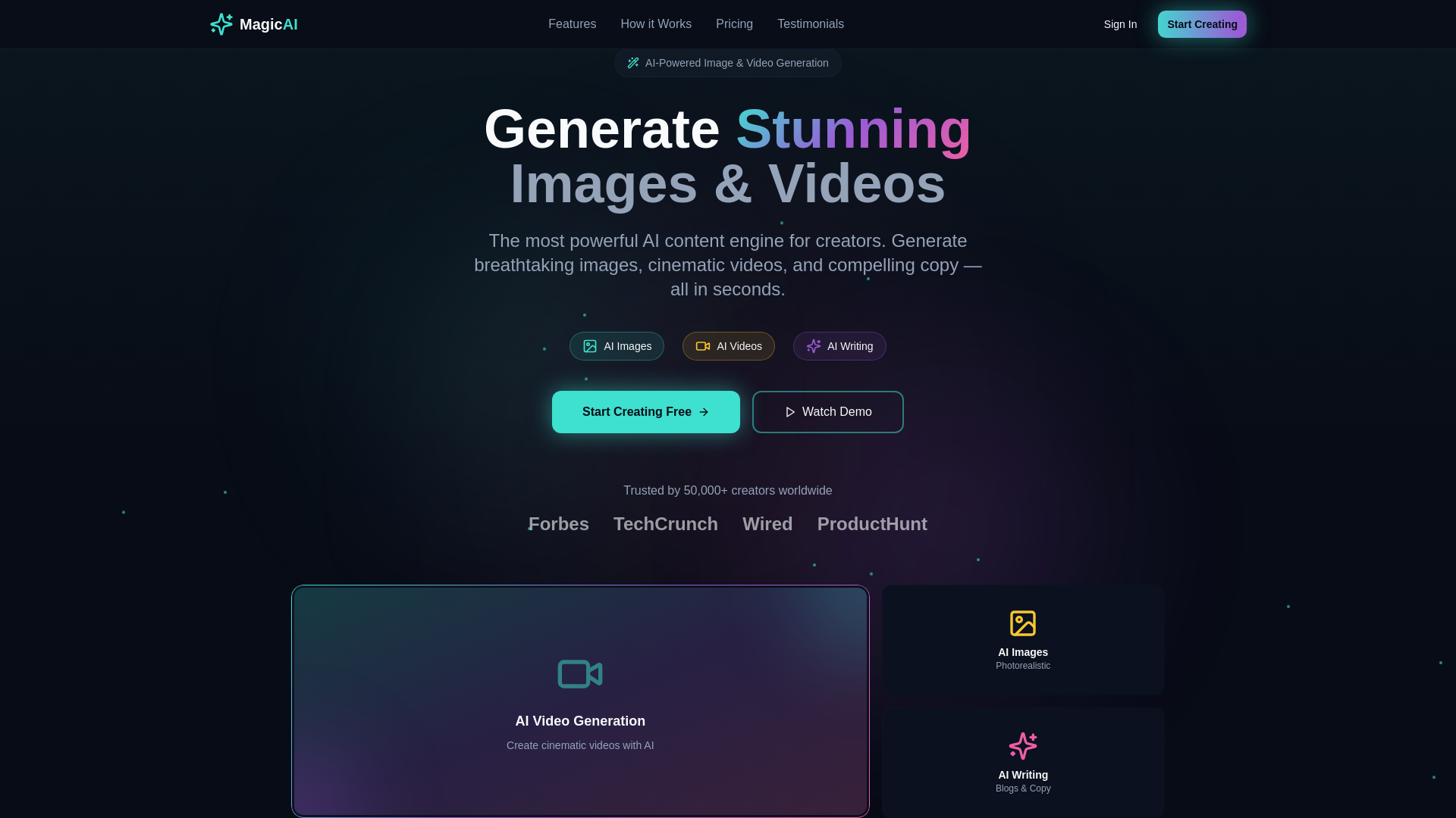 MagicAI - Main product screenshot demonstrating key features and user interface