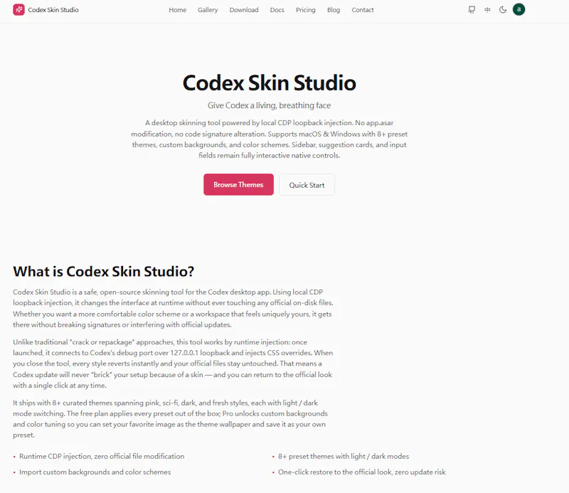 Codex Skin Studio screenshot 2