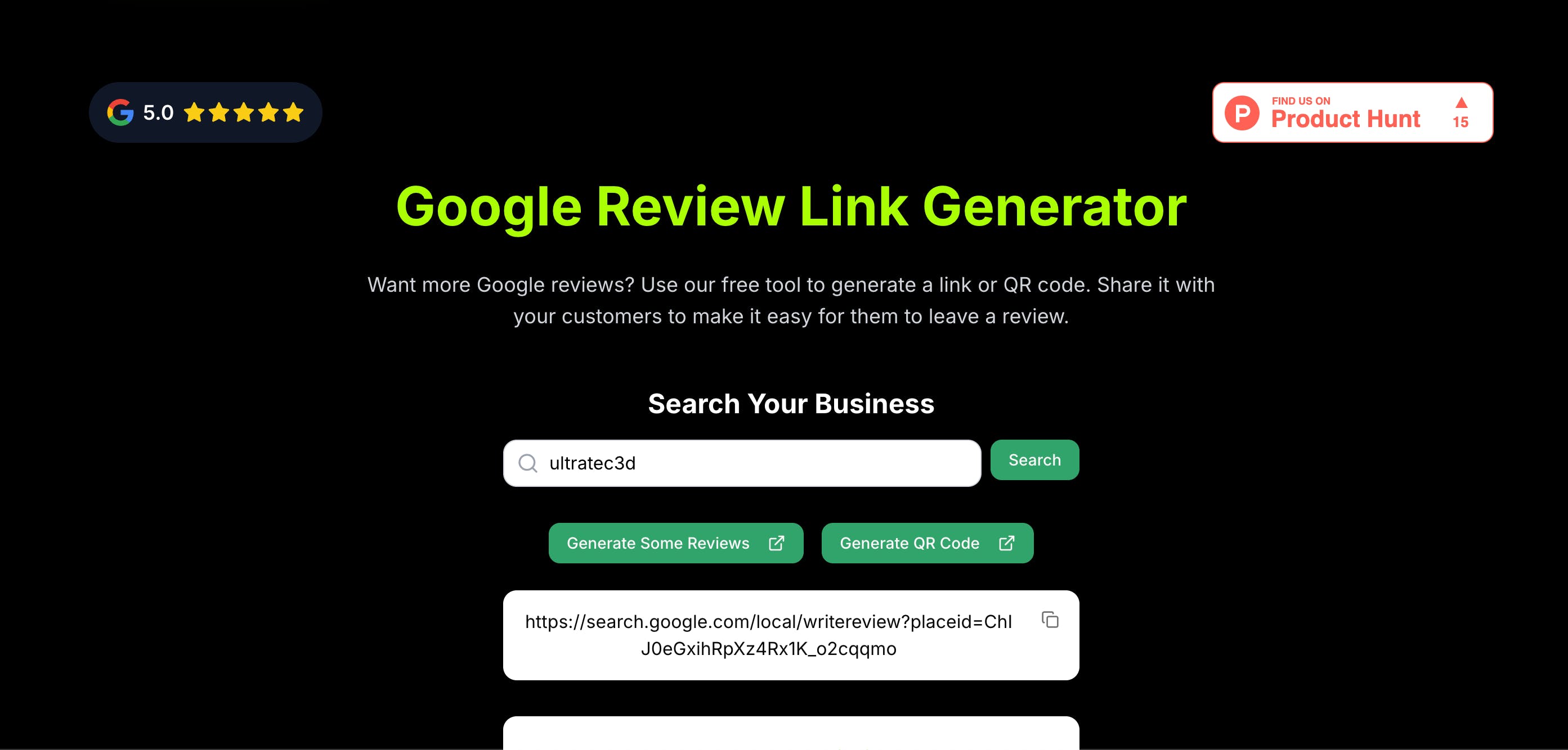 Free Google Review Link Generator media 1