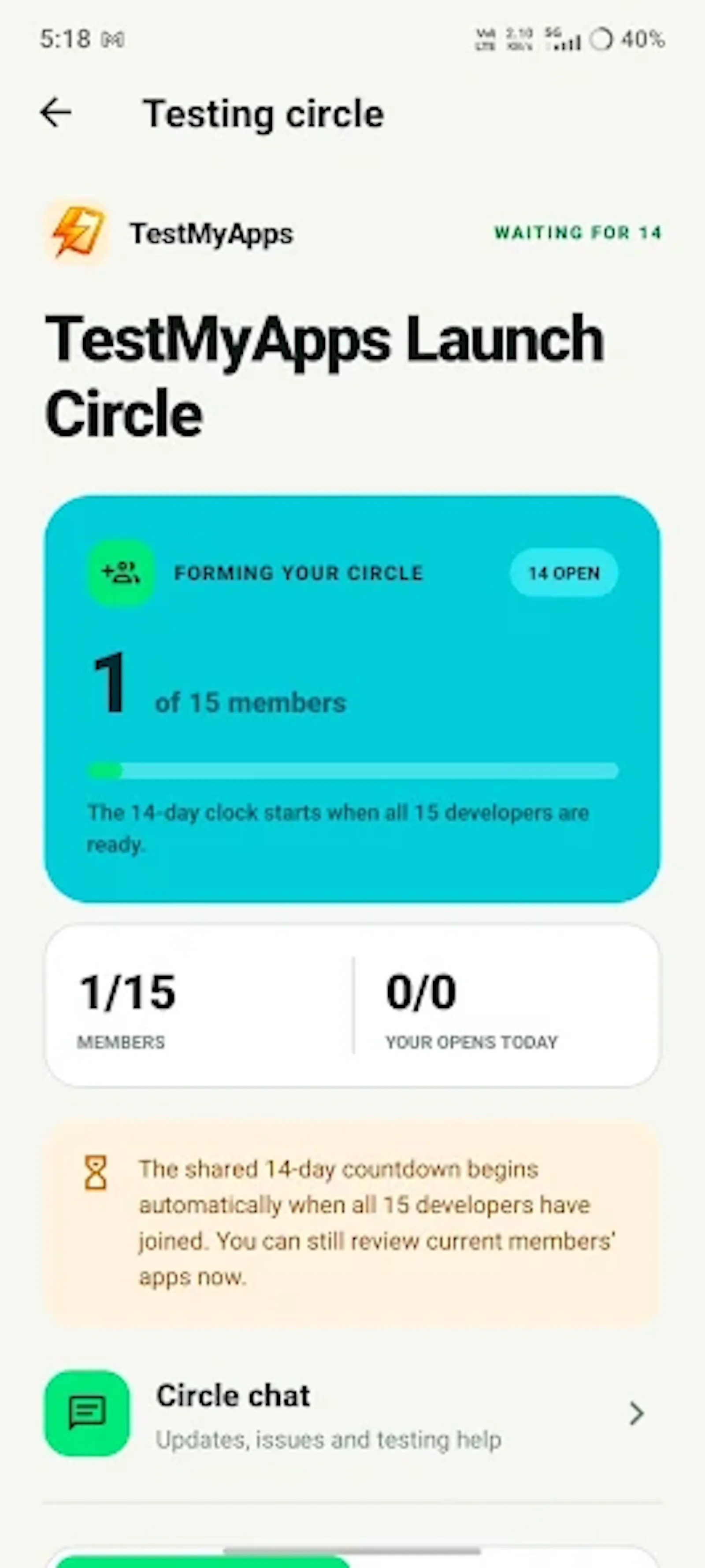 TestMyApps - Get 12 testers for 14 days screenshot 3