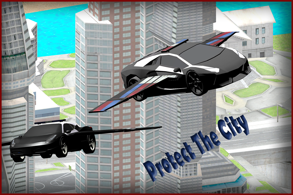Flying Police Car 3D gallery image