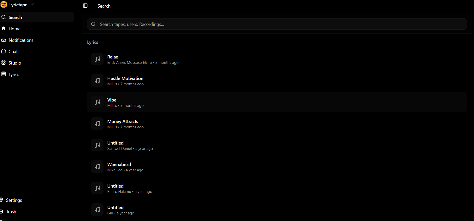 Lyrictape gallery image