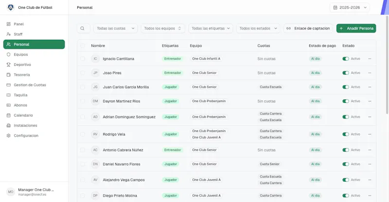 OneClub screenshot 2