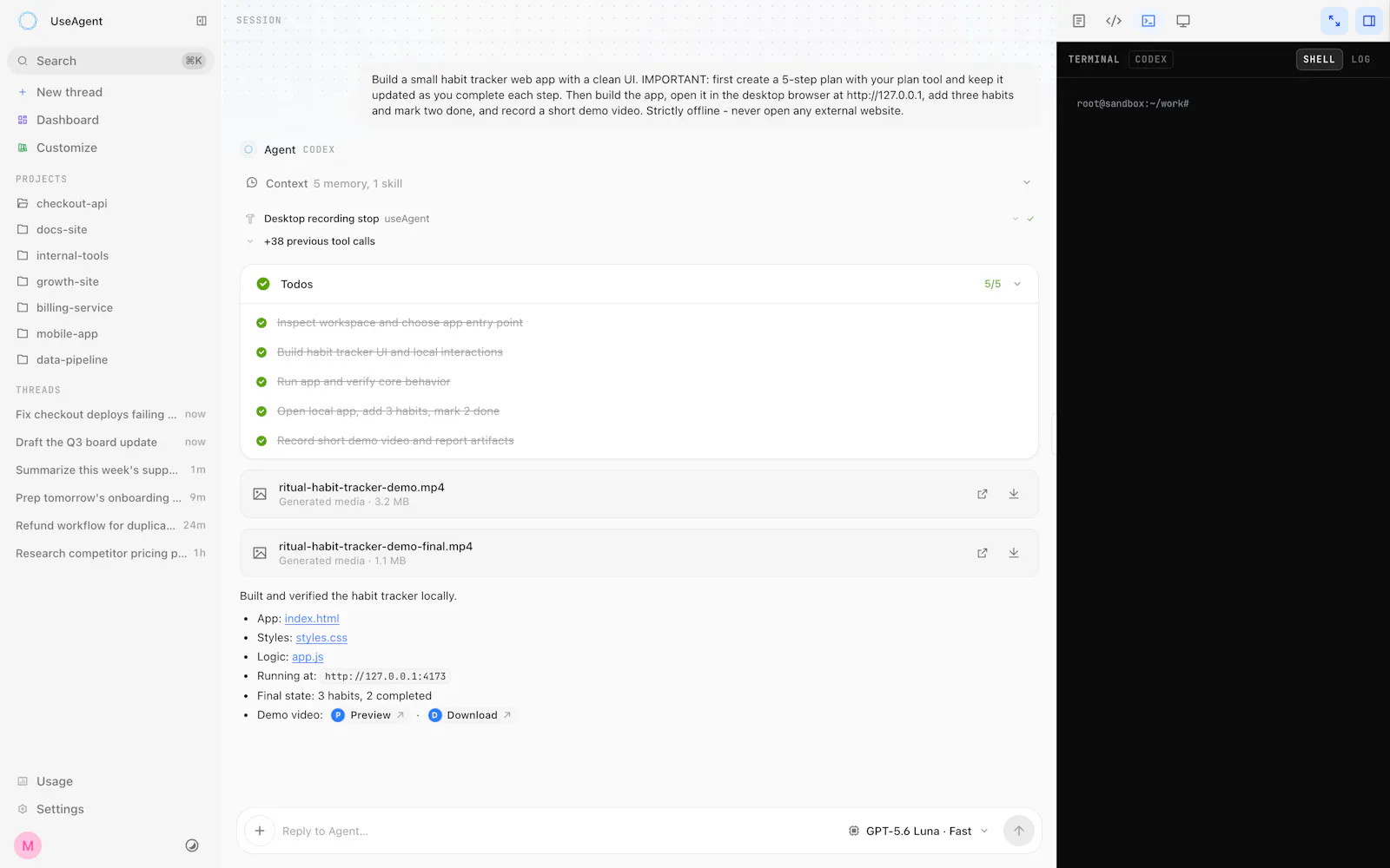UseAgent screenshot 3