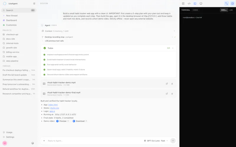 UseAgent screenshot 3