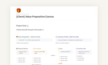 Value Preposition Canvas (Notion) - Free gallery image