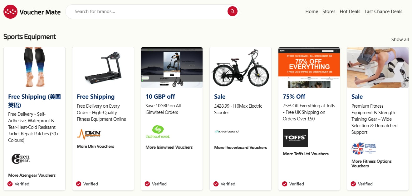 Vouchermate.co.uk - Main product screenshot demonstrating key features and user interface