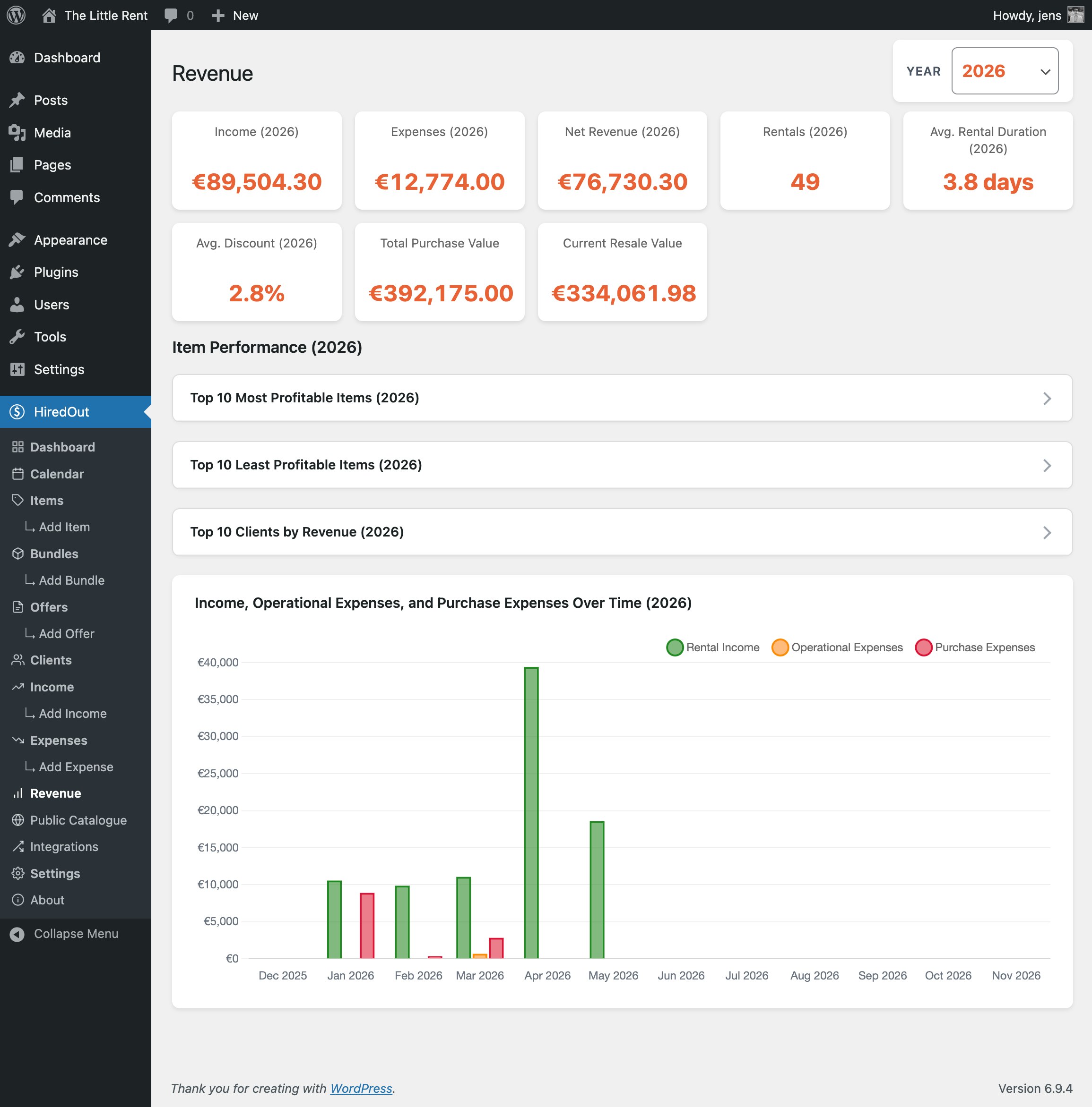 HiredOut - rental inventory management gallery image