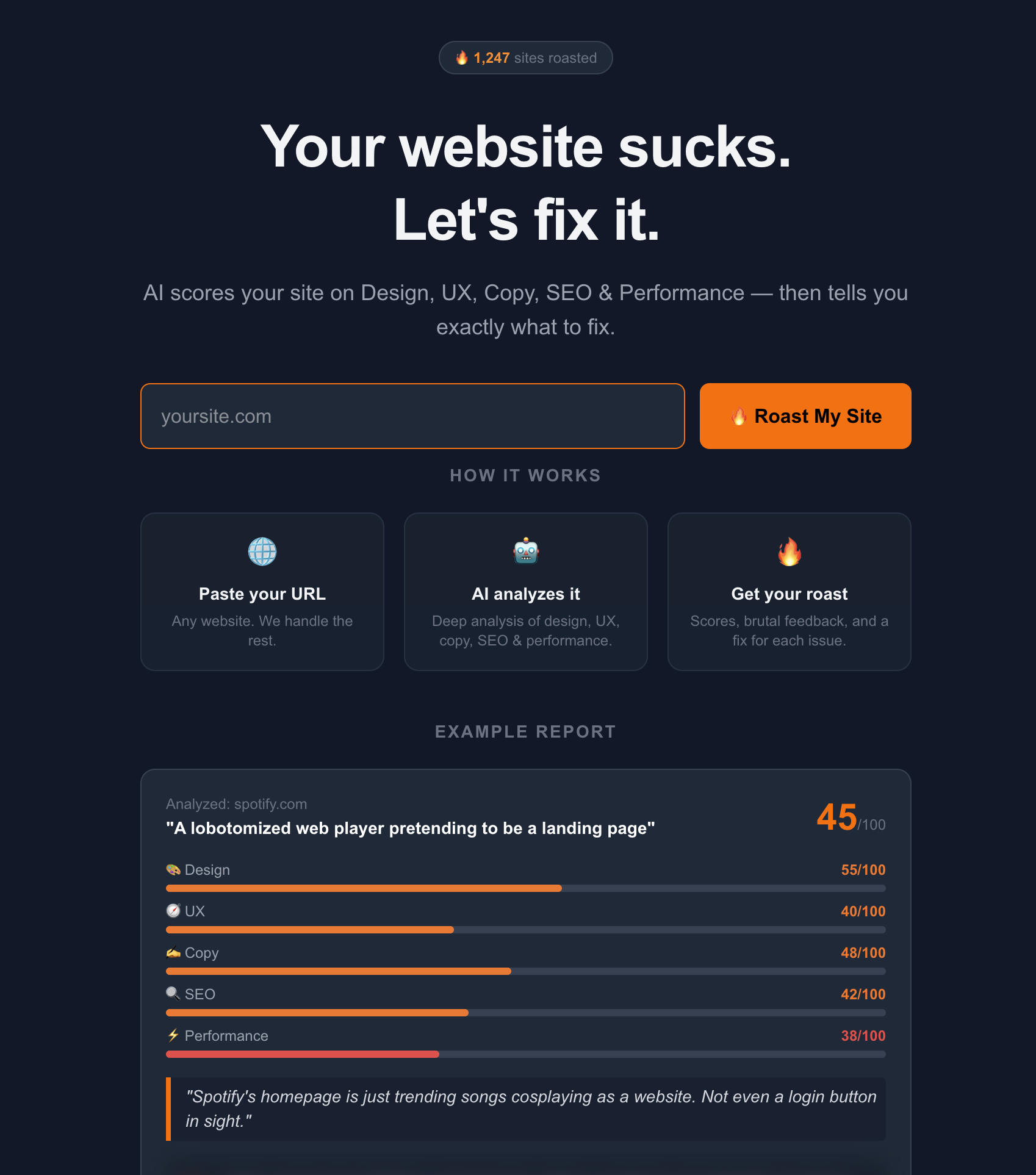 RoastMySite gallery image