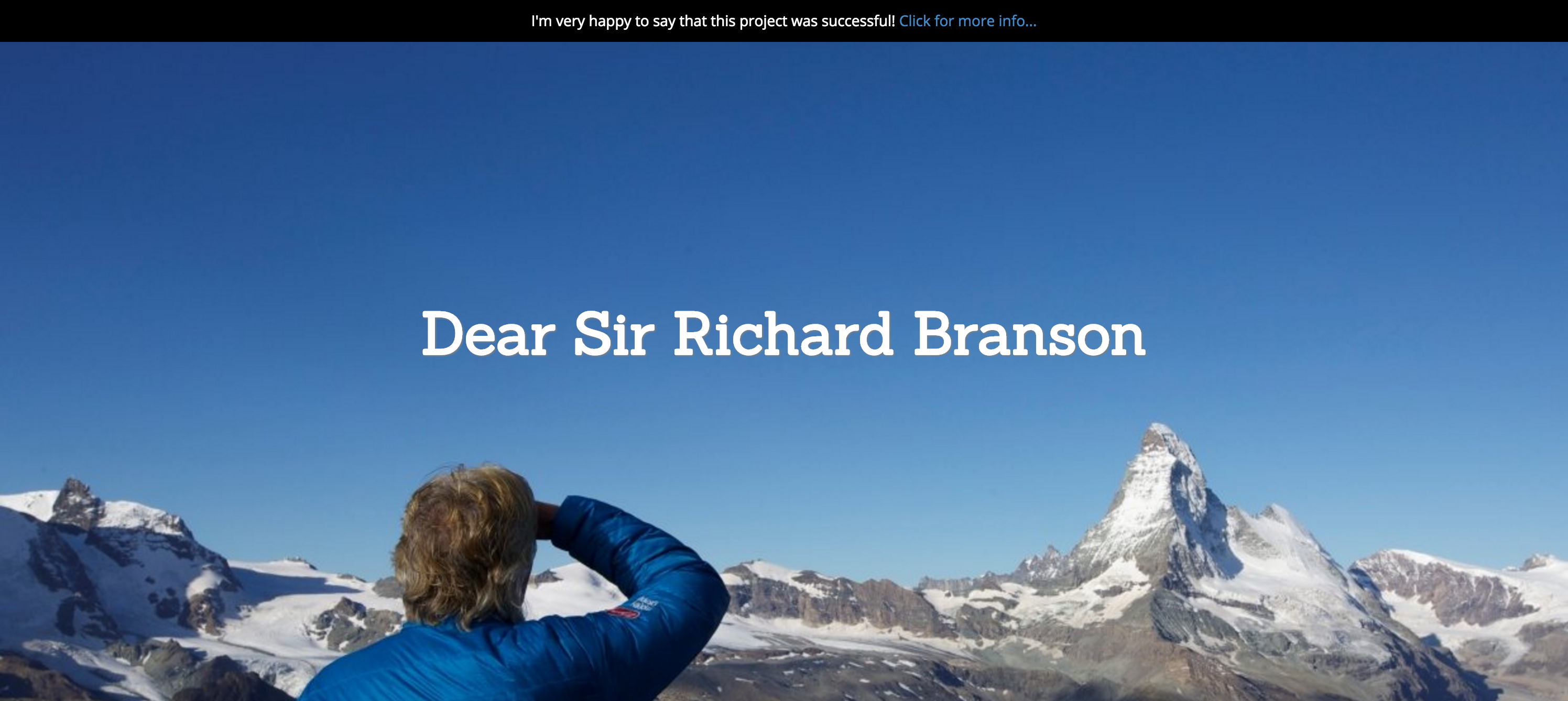 Dear Sir Richard