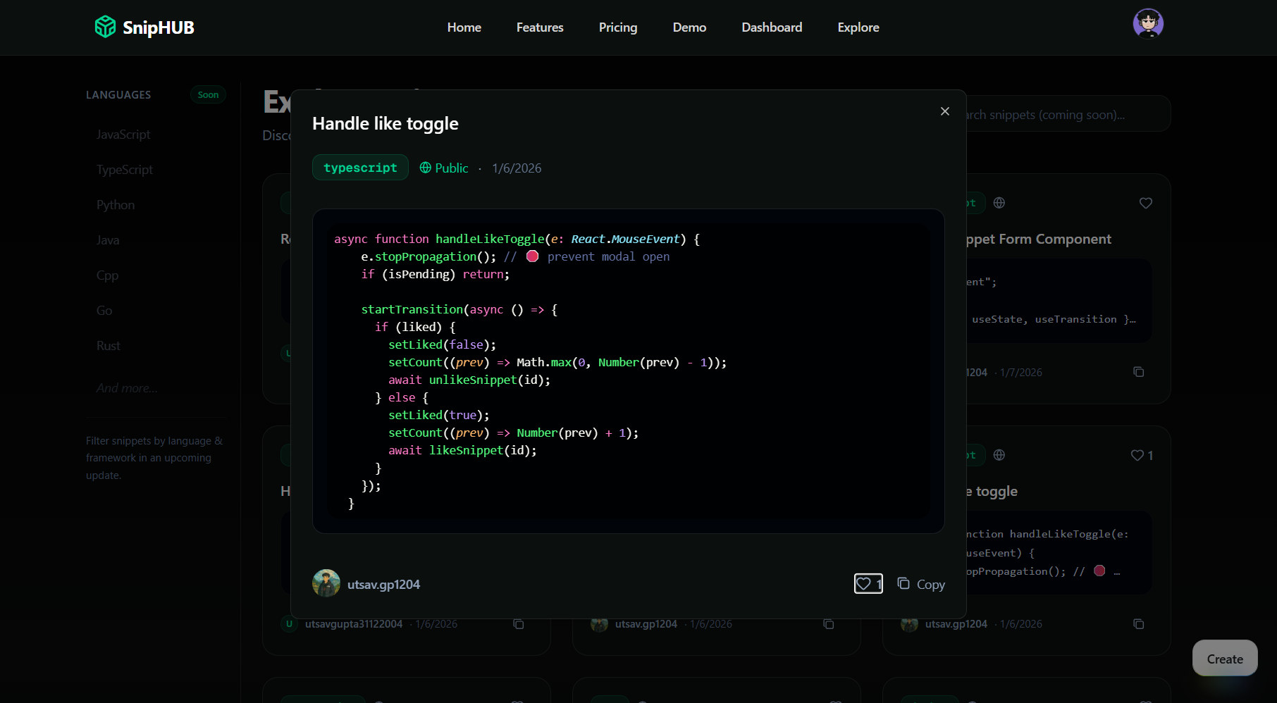 SnipHUB - Screenshot 3 showing product features and functionality