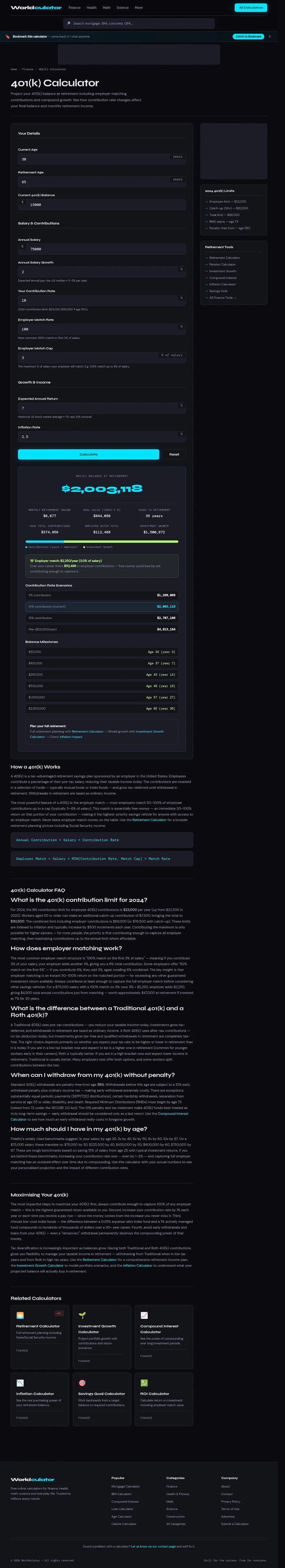 Worldculator screenshot 2