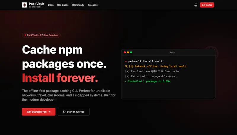 PackVault — Offline Package Management screenshot 1