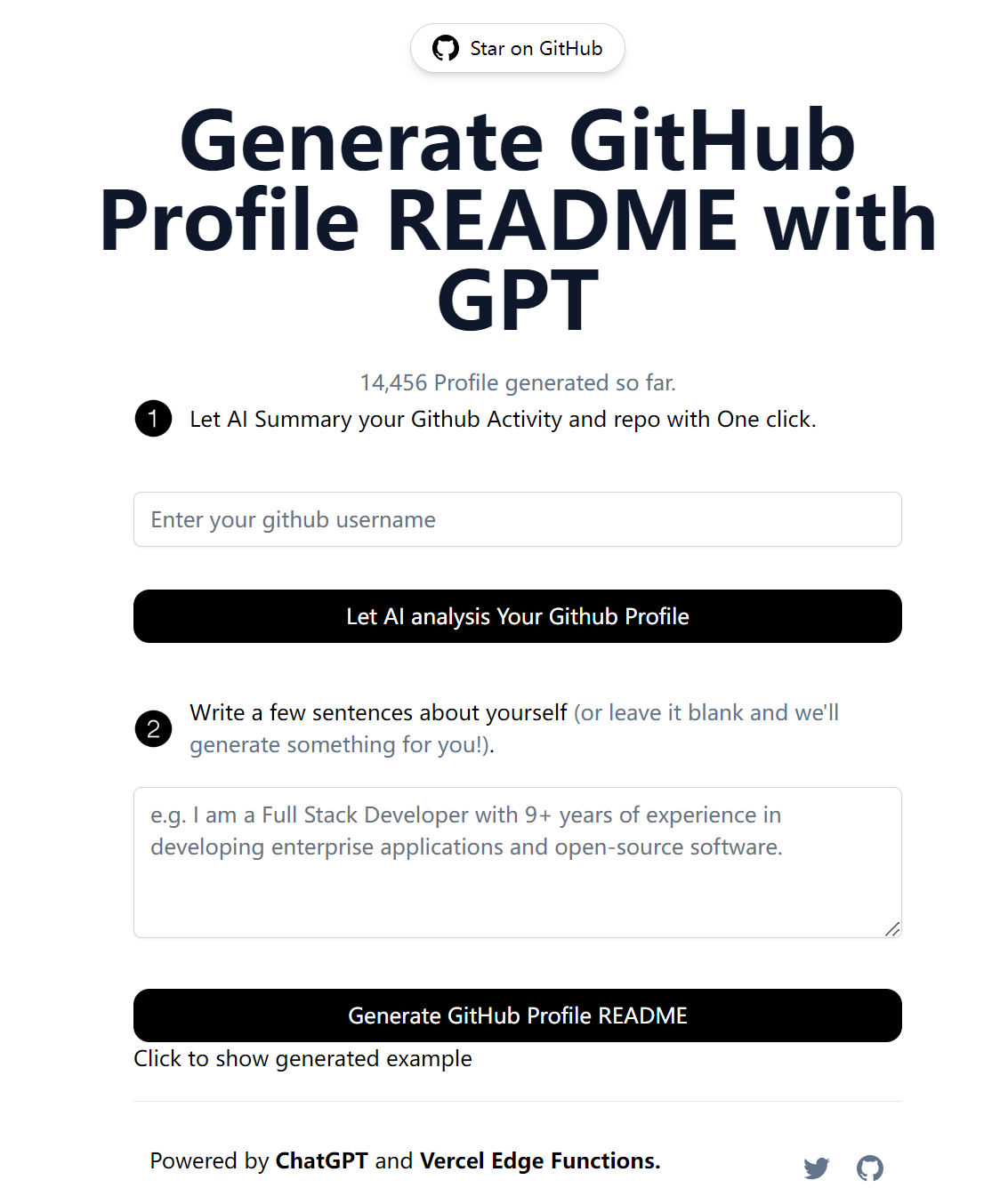 AI-GitHub-Profile-Generator