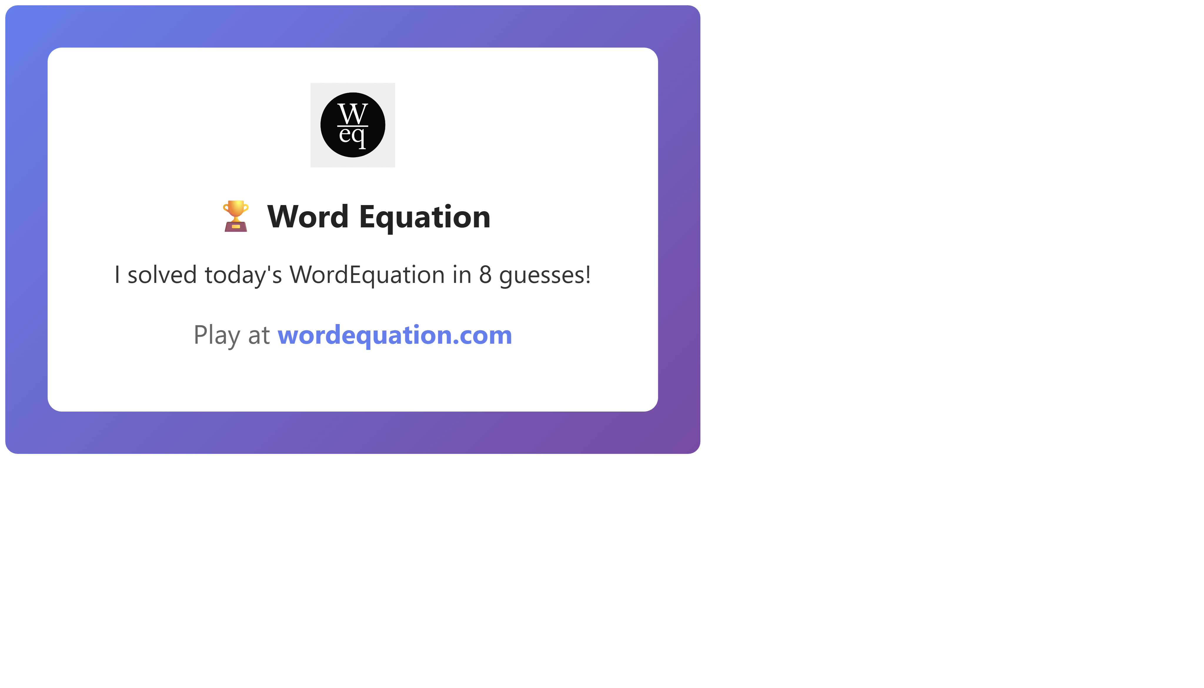 Word Equation gallery image