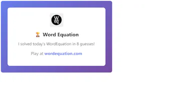 Word Equation gallery image