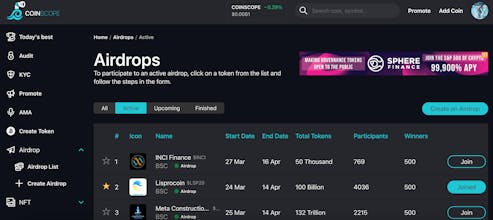 Coinscope - Airdrops gallery image
