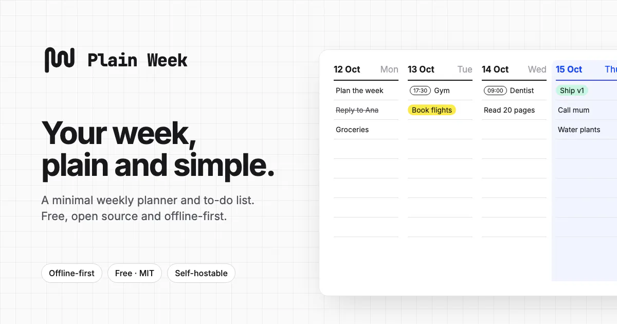 Plain Week gallery image
