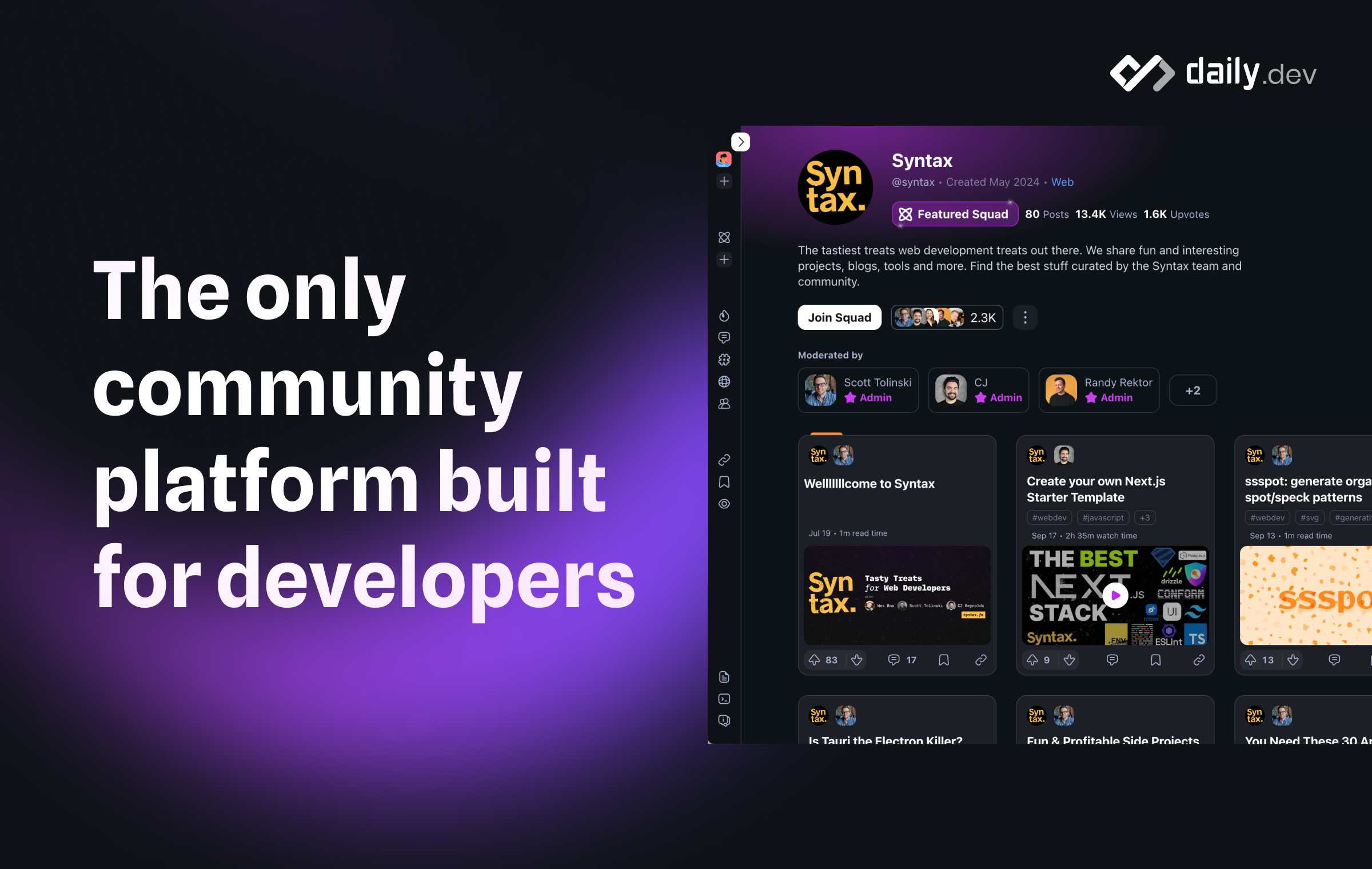 Daily.dev Squads - Создайте сообщество разработчиков, где разработчики уже тусуются медиа 3