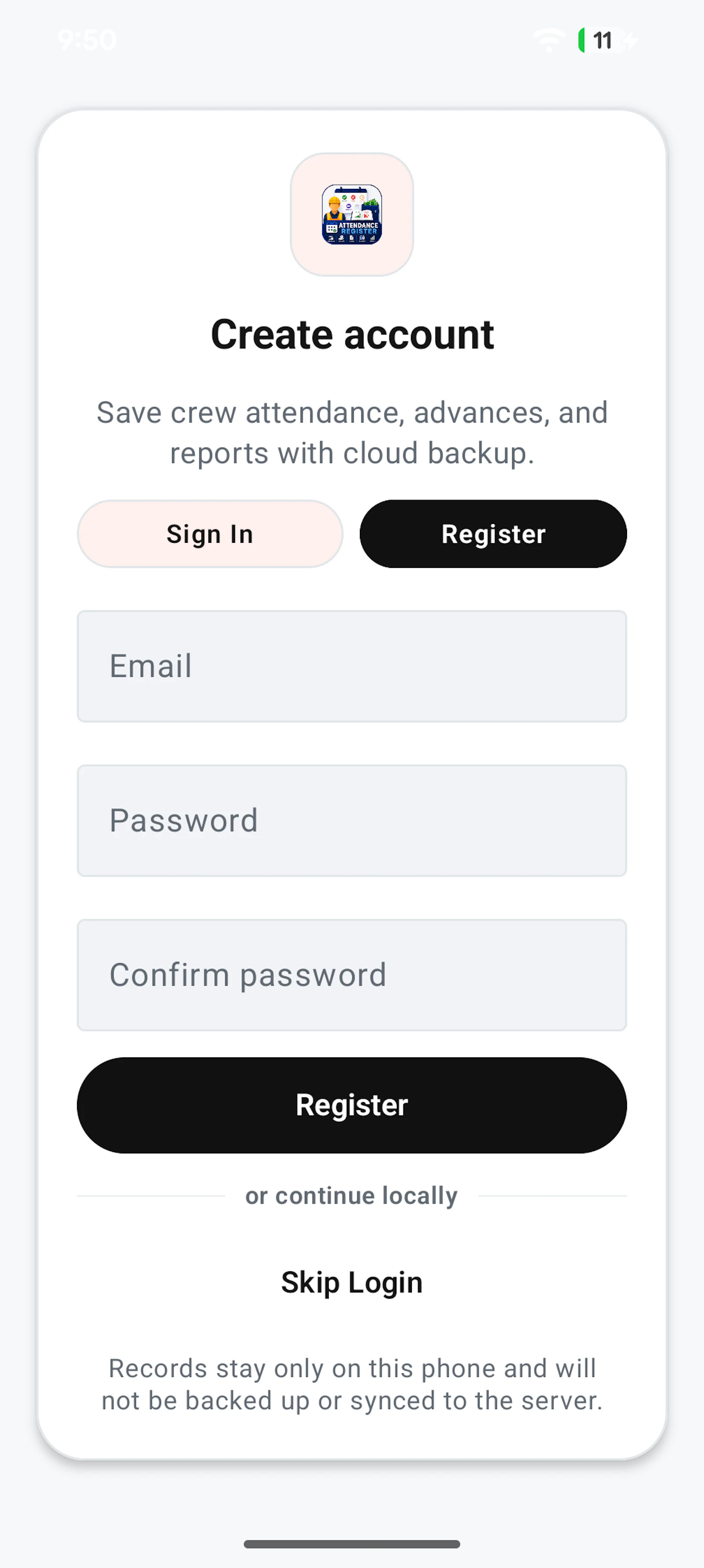 Android app launch screenshot 5