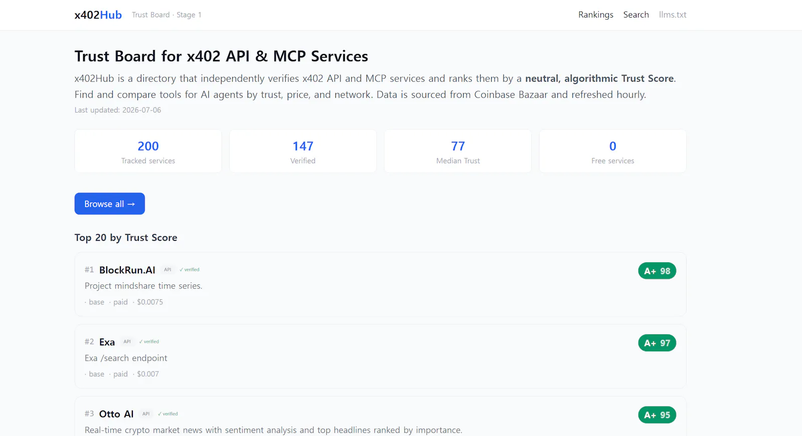 x402Hub screenshot 2