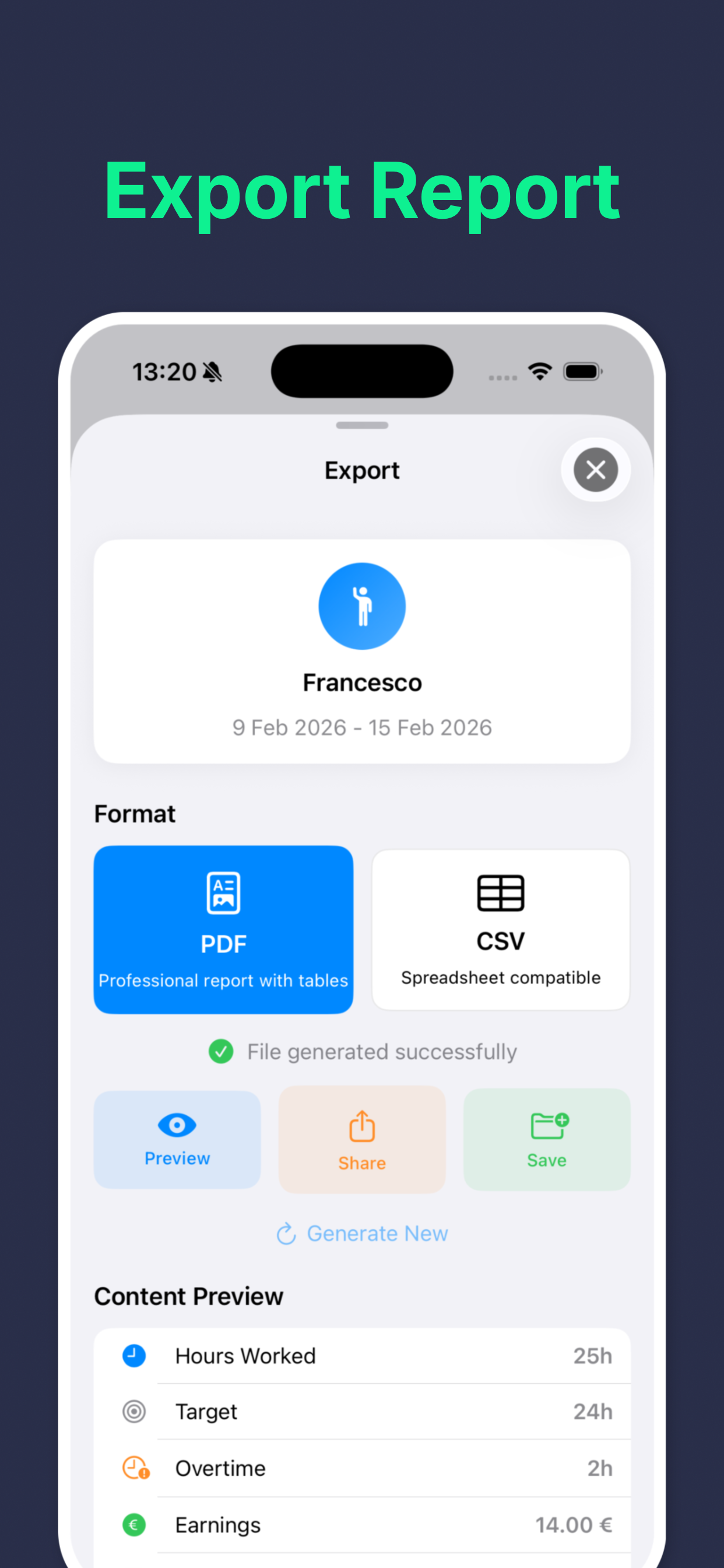 Tymo -  Work Hours & Shift Log gallery image