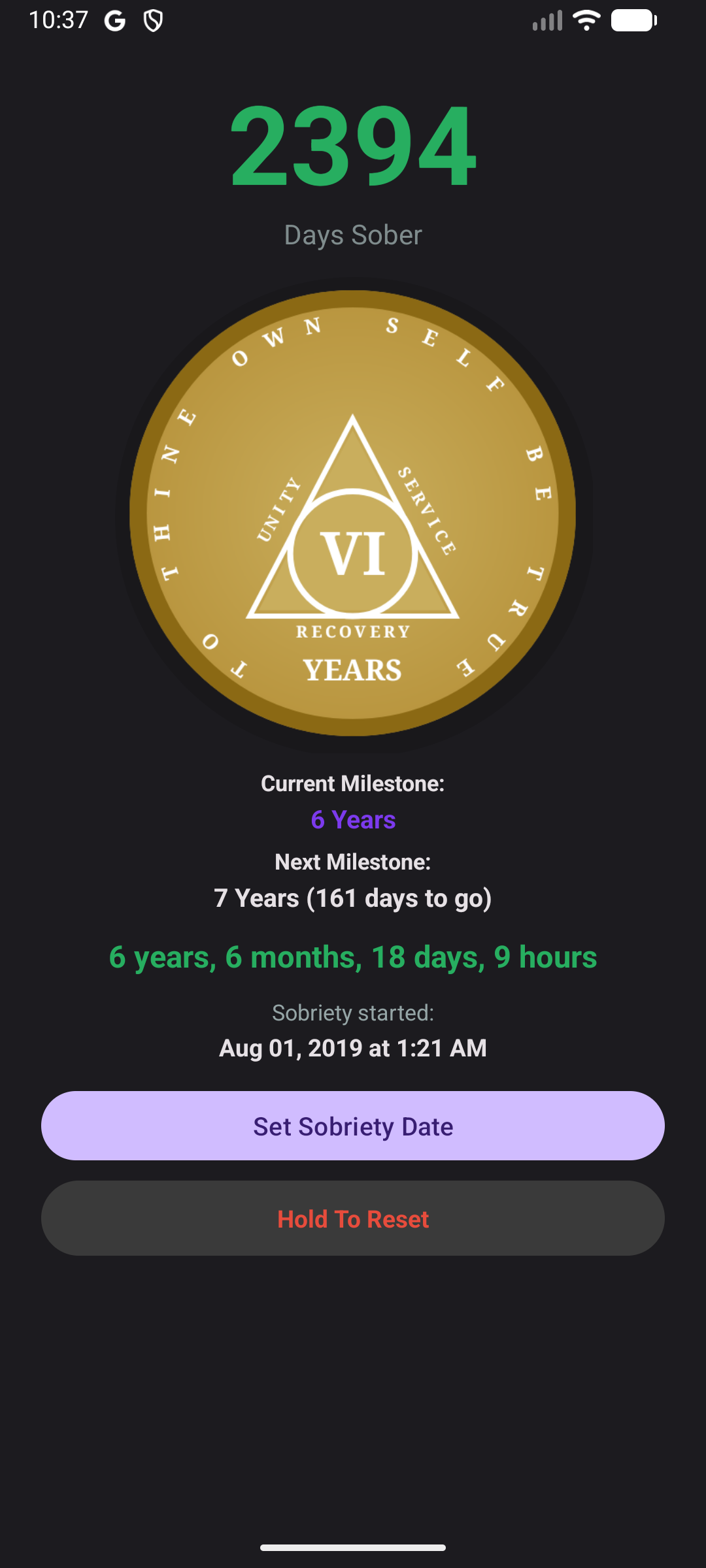 Simple Sobriety Tracker (Android) gallery image