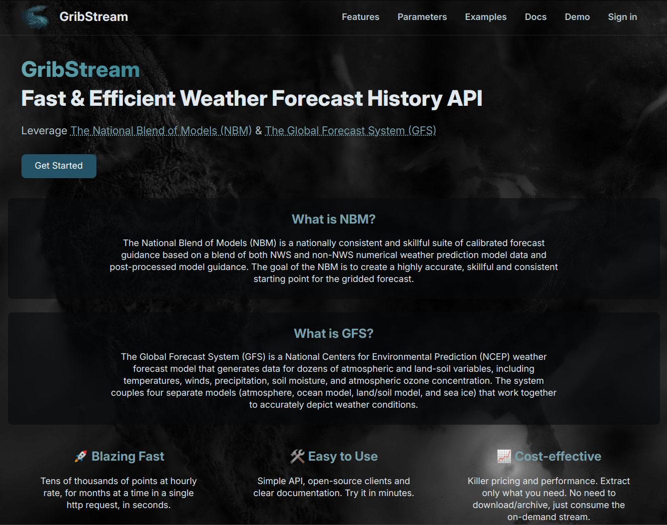 Gribstream - การพยากรณ์อากาศในอดีต API - Blazing Fast & ราคาไม่แพง media 1