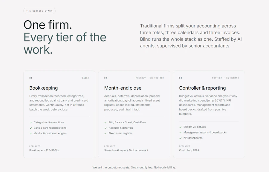 Blinq interface