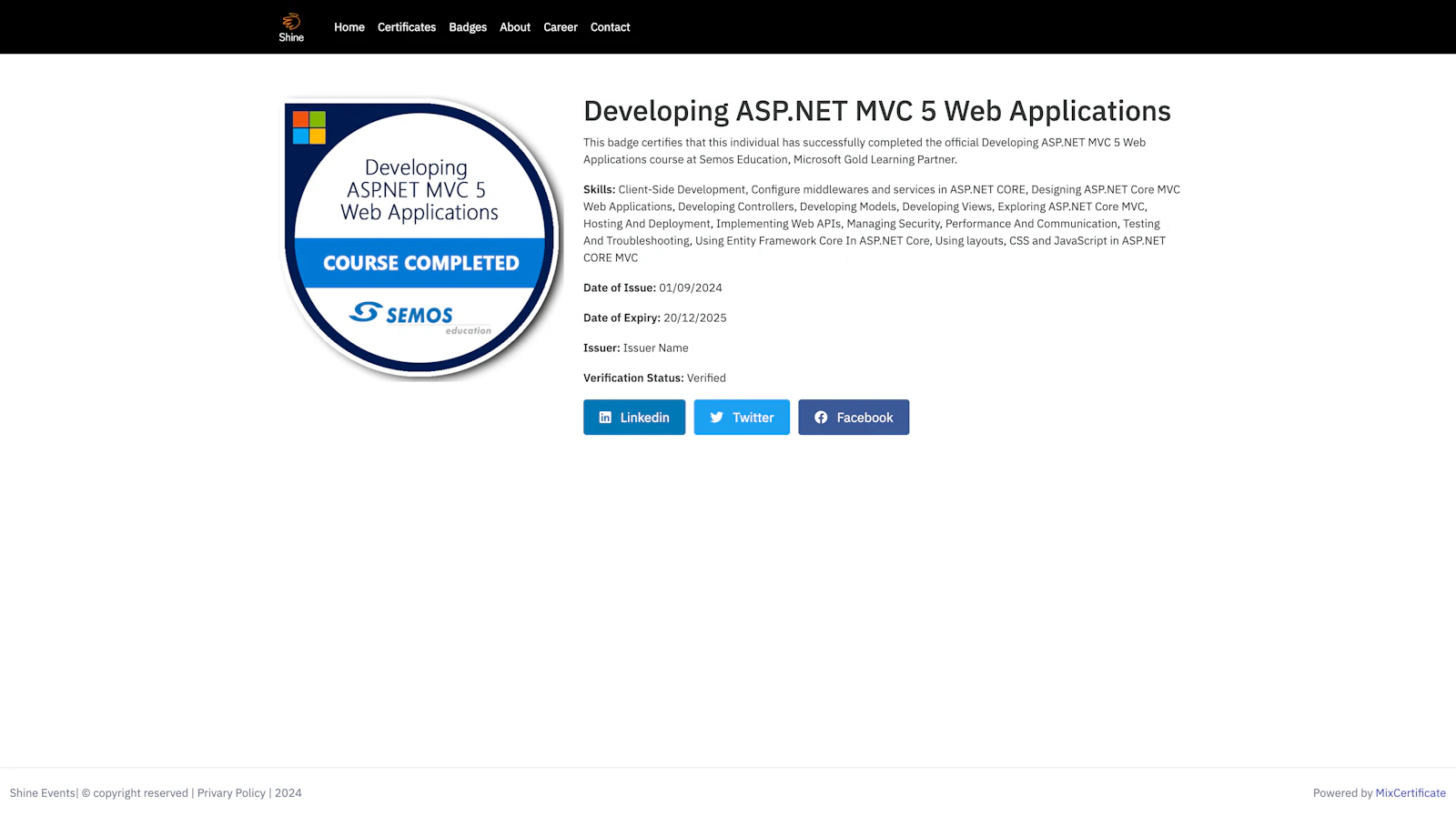 MixCertificate screenshot 14