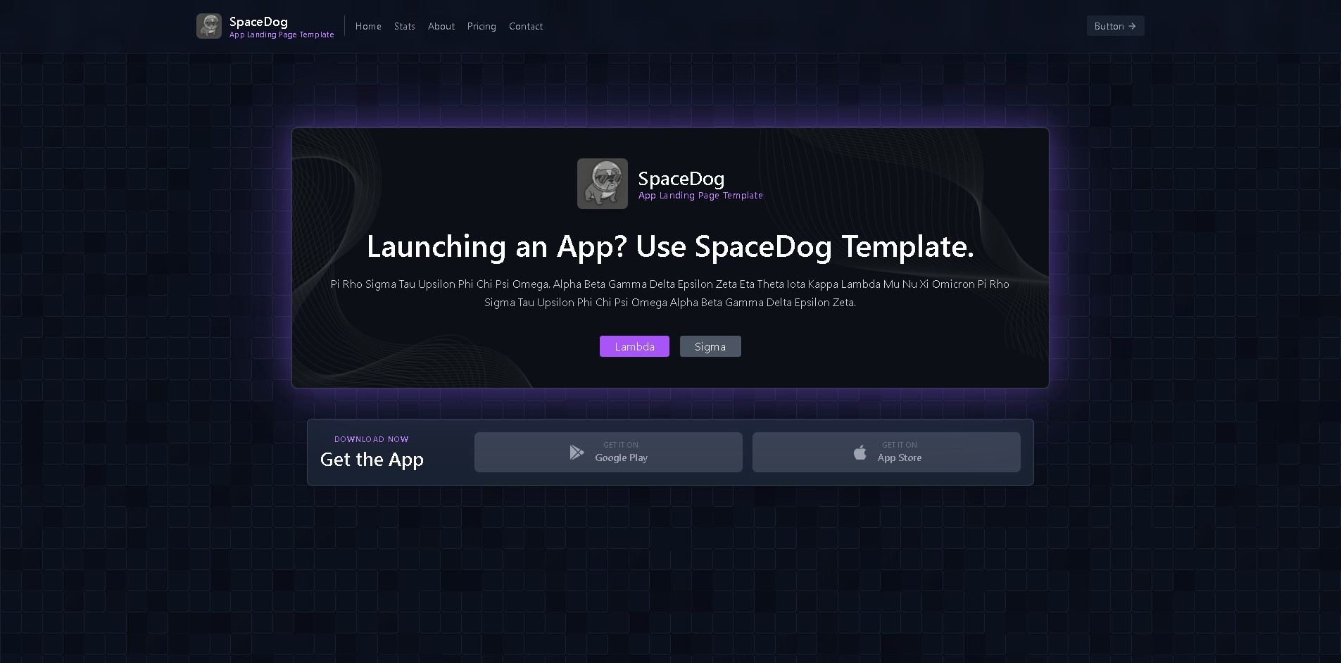 SpaceDog - 10/10 Moblie App Landing Page gallery image