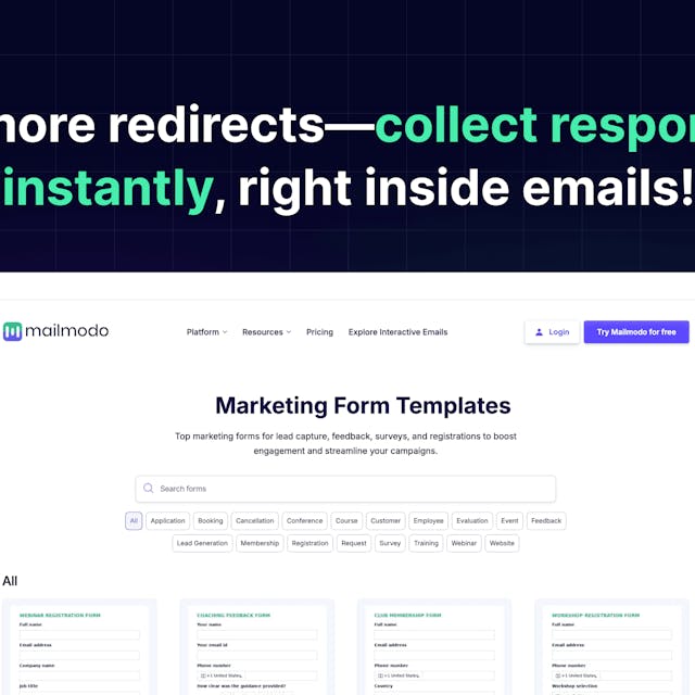 Forms in Email Gallery