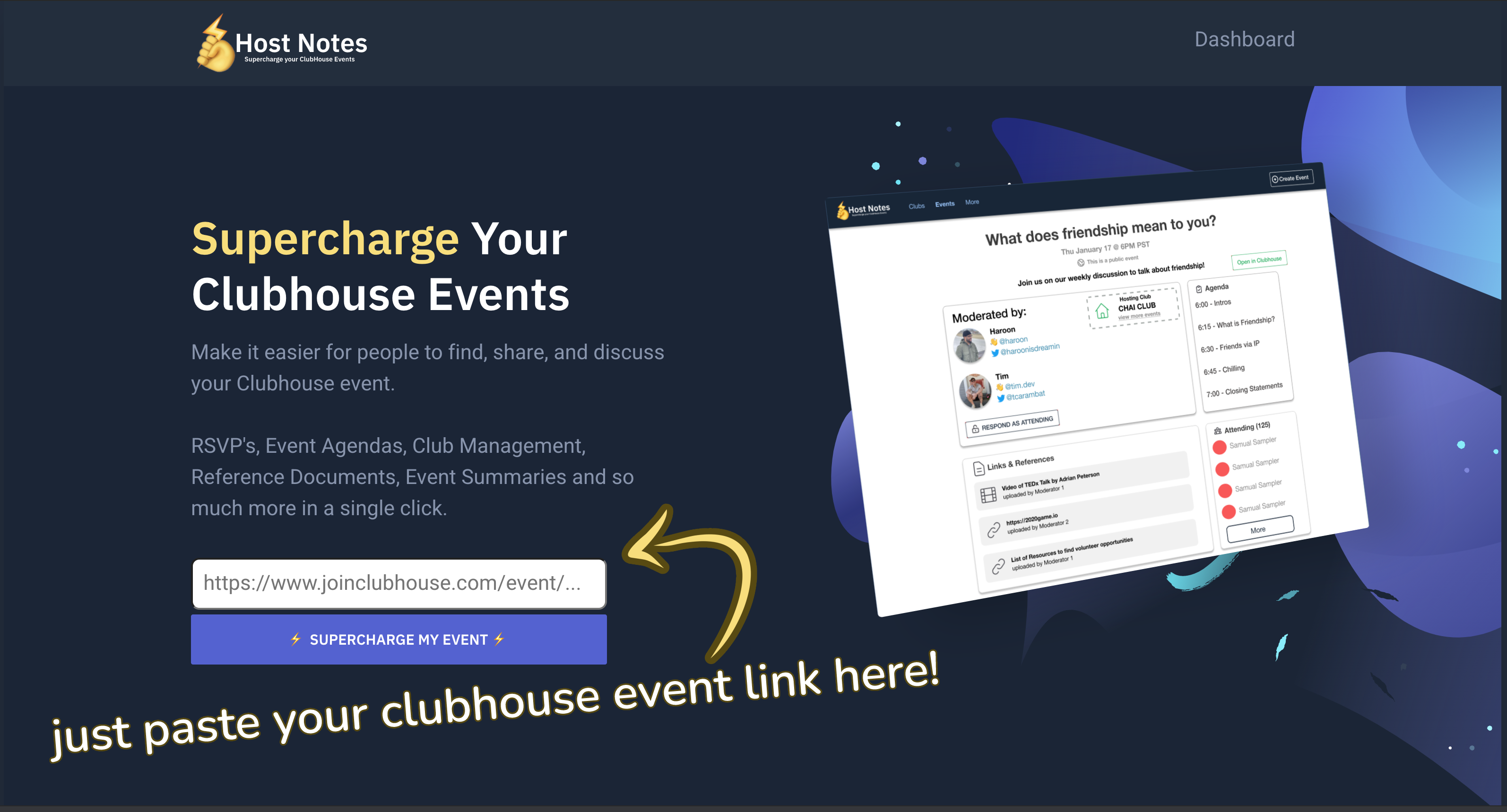 Host Notes for Clubhouse gallery image