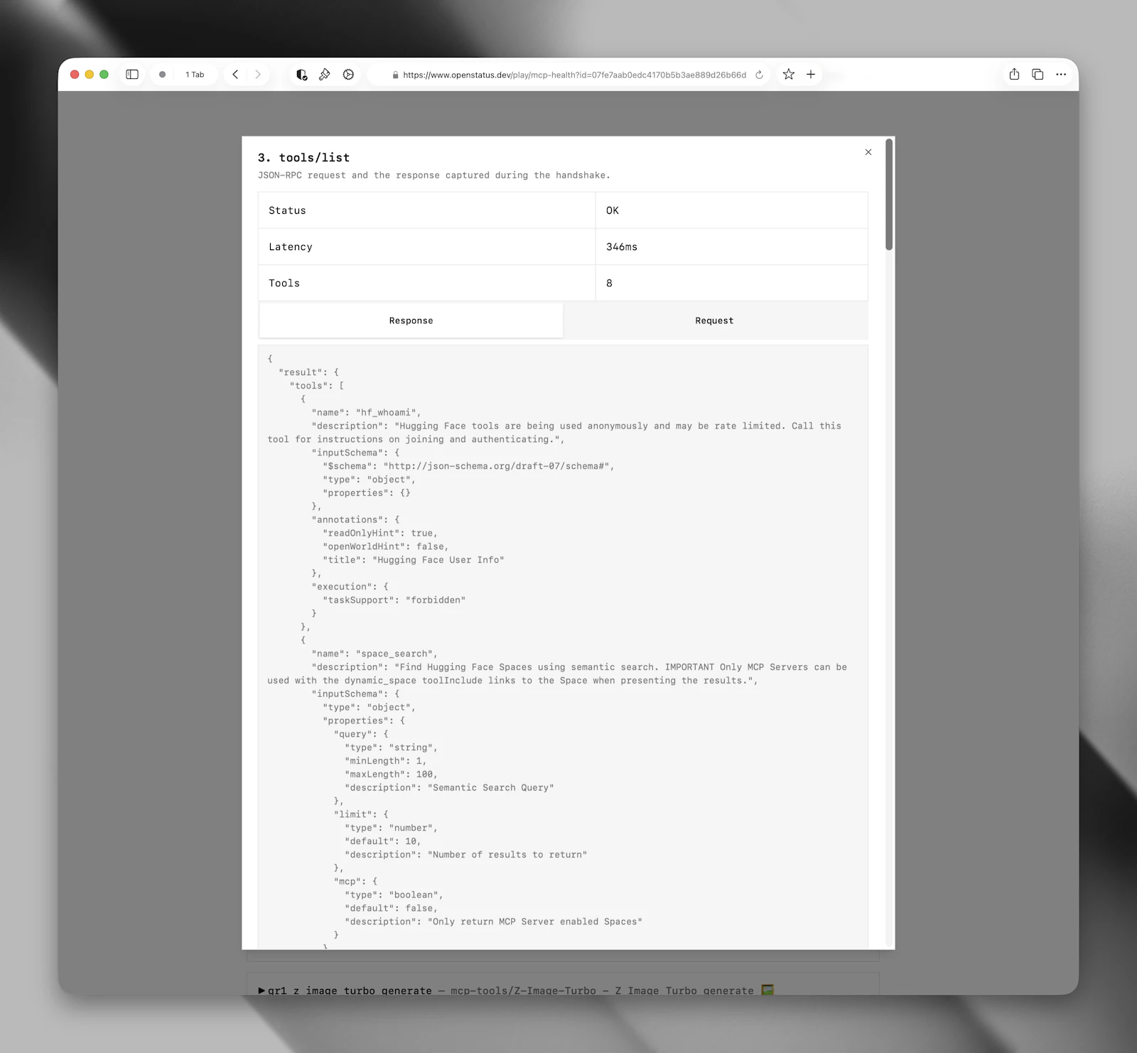 Openstatus MCP Health Checker    screenshot 3